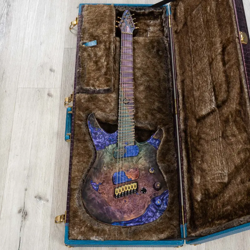 Ereshkigal Original Series Urash Sword Breaker 7-String Baritone Multi-Scale Guitar, Resin Art Burl