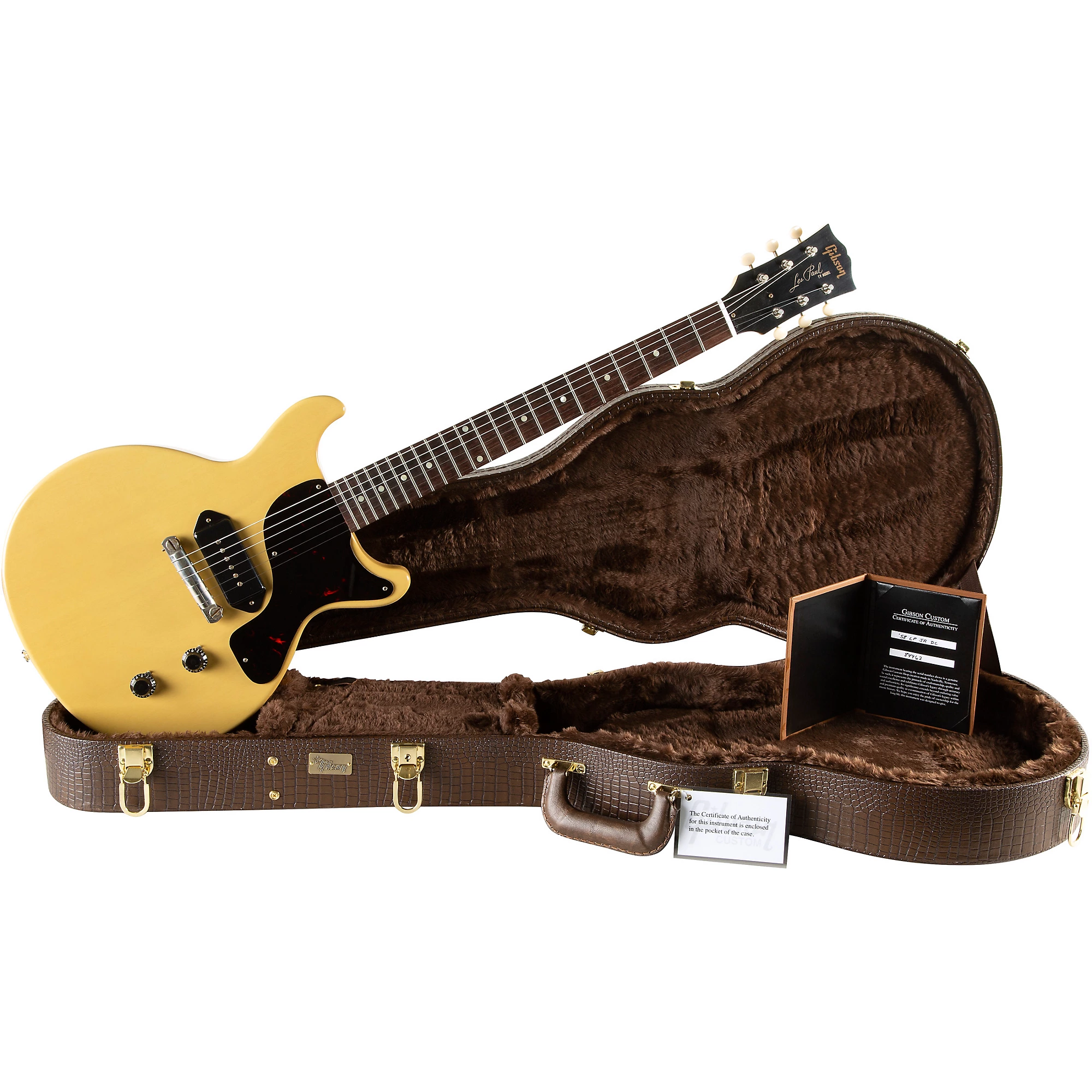 Gibson Custom 1958 Les Paul Junior Double-Cut Reissue VOS Electric Guitar TV Yellow