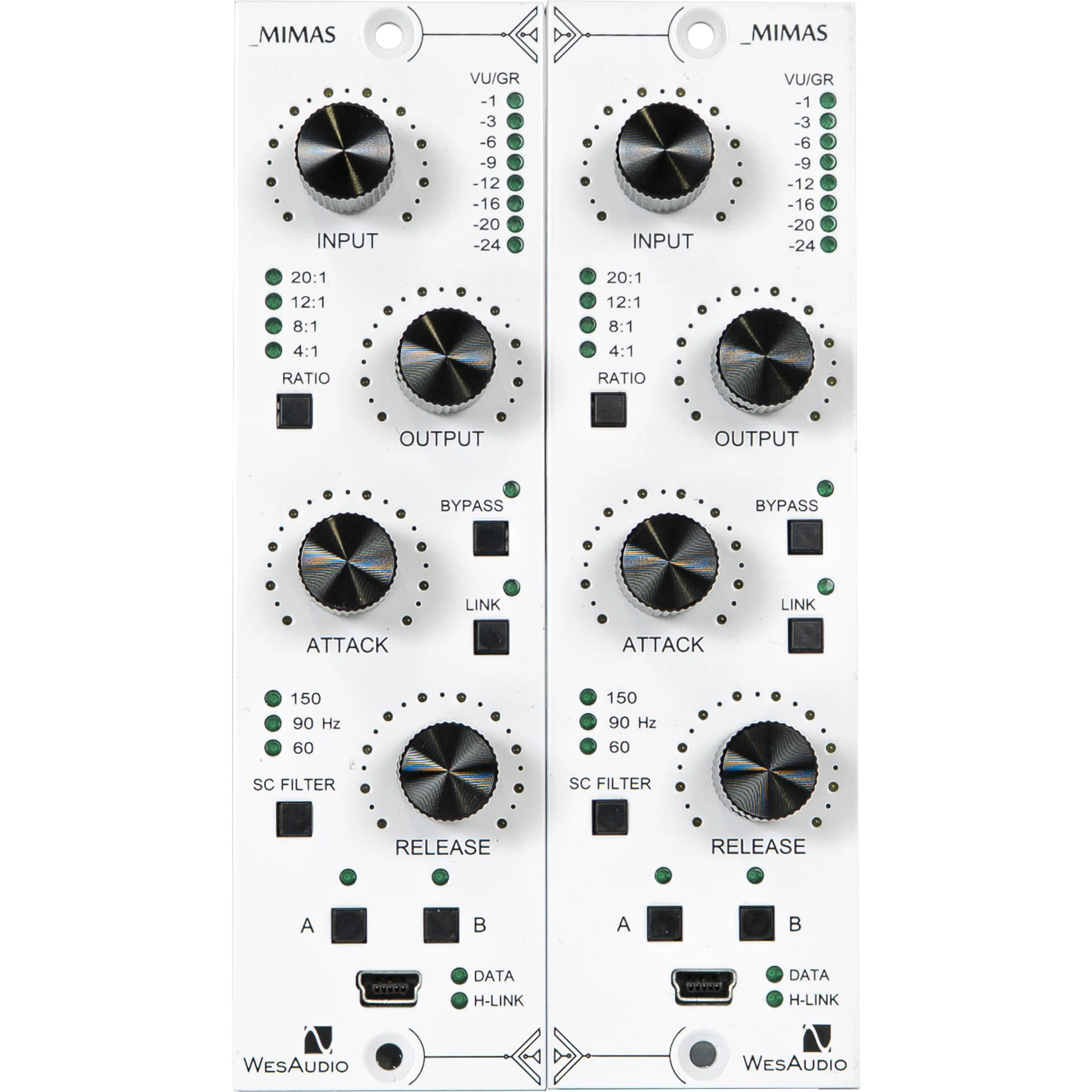 WesAudio _MIMAS Gemini Stereo Pair 500 Series Compressor