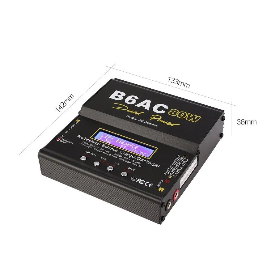 เครื่องชาร์จแบตเตอรี่ B6AC 80W (สีน้ำเงิน)