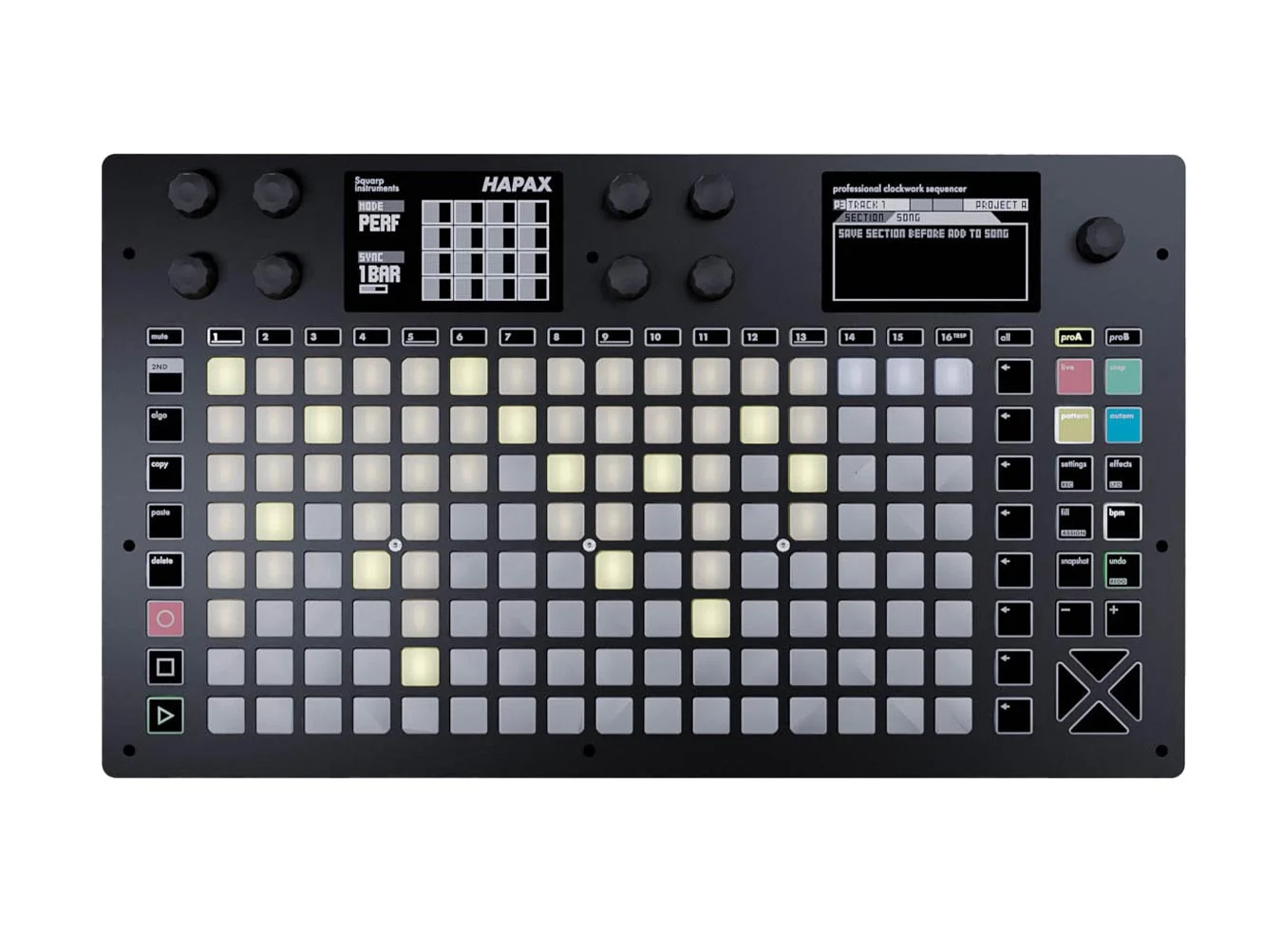 Squarp Hapax Polychronic MIDI + CV Performance Sequencer