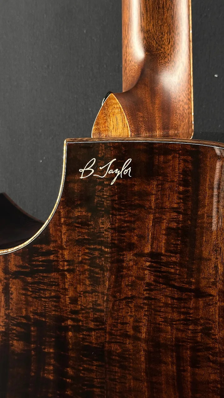 Taylor Custom "B. Taylor" 12-Fret Grand Auditorium in Figured Blackwood with Stripy Sinker Redwood Top