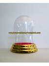 ครอบแก้ว ครอบพระ ที่วางพระ ฐานกลมสีทอง ไซส์JUMBO ขนาดกว้าง 9.5ซม. สูง 12.5ซม. (สำหรับครอบพระ วางพระ ตั้งหน้ารถ หิ้งพระ)