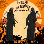 ชุดแฟนซีฮาโลวีน ชุดยมทูต Grim Reaper สำหรับวันฮาโลวีน + แว่นตาไฟ มีขนาด 180