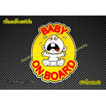 ((สะท้อนแสง)) สติ๊กเกอร์ในรถมีเด็ก สติ๊กเกอร์มีเด็กในรถ สติ๊กเกอร์ BABY IN CAR STICKERS