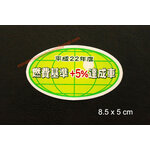 สติ๊กเกอร์ ลดมลภาวะ ลูกโลกสีเขียว 5%