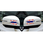 สติ๊กเกอร์ ติดรถ ติดกระจกมองข้าง ลายธงชาติ