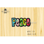 ตัวรีดติดเสื้อน่ารักๆ อาร์มรีดติดเสื้อ ลายการ์ตูน สติ๊กเกอร์รีดติดเสื้อ สีรุ้ง ลาย PEACE พีช