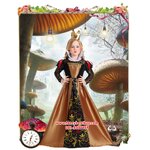 ชุดราชินีโพแดง Queen of Heart Alice in Wonderland สำหรับชุดแฟนซีเด็กหญิง เทพนิยาย Alice in Wonderland ขนาด 120, 130, 140