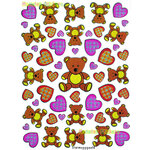 สติ๊กเกอร์ติดสนุก สติ๊กเกอร์สำหรับเด็ก สติ๊กเกอร์เสริมพัฒนาการและการเรียนรู้ของเด็ก สติ๊กเกอร์ลายสัตว์ ลายหมี และ หัวใจ