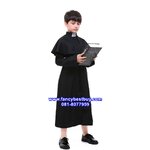 ชุดบาทหลวง ชุดแฟนซีเด็กชาย Father คุณพ่อ มีขนาด S 110-120, M 120-130, L 130-140, XL 140-150