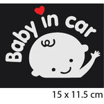 สติ๊กในรถมีเด็ก สติ๊กเกอร์มีเด็กในรถ สติ๊กเกอร์ BABY IN CAR