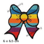 ตัวรีดติดเสื้อน่ารักๆ อาร์มรีดติดเสื้อ ลายการ์ตูน สติ๊กเกอร์รีดติดเสื้อ สีรุ้ง ลายโบว์