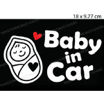 สติ๊กในรถมีเด็ก สติ๊กเกอร์มีเด็กในรถ สติ๊กเกอร์ BABY IN CAR