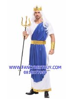 ชุดแฟนซีผู้ใหญ่ ชุดเทพเจ้ากรีก Poseidon Gold of Sea ขนาดฟรีไซด์