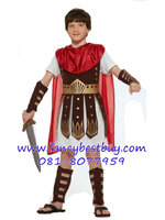 ชุดแฟนซีเด็ก ชุดนักรบโรมันหรือชุดนักรบกรีก รุ่นนี้มีปลอกแขนและขาอย่างละคู่ ไม่รวมดาบ มีขนาด M 110-130, L 130-150 ซม.