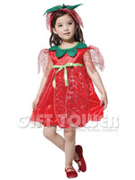 ชุดแฟนซีผลไม้ Rose Cherub หรือ Strawerry สำหรับแฟนซีเด็กหญิง ขนาด M, L, XL (รุ่นนี้ขนาดค่อนข้างเล็ก เลือกขนาดเพิ่ม 1 เบอร์จากตาราง)
