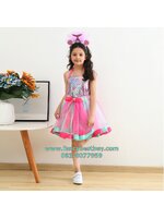 ชุดแฟนซีเด็กนางเงือกน้อยแบบกระโปรง+หัวนางเงือก Mermaid ชุดสวย ขนาด 140