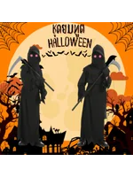 ชุดแฟนซีฮาโลวีน ชุดยมทูต Grim Reaper สำหรับวันฮาโลวีน + แว่นตาไฟ มีขนาด 130