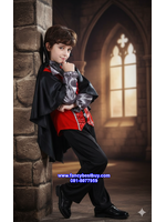 ชุดฮาโลวีนเด็กชาย ชุดแดร๊กคูล่า แวมไพร์ Handsome Vampire สำหรับวันฮาโลวีน มีขนาด M, L, XL
