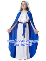 ชุดแฟนซีเด็กหญิง Mary Mother of Jesus สำหรับความสูง M 110-120, L 120-135, XL 135-150 ซม.