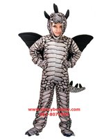 ชุดไดโนเสาร์ สีเทา Grey Dinosaur ชุดแฟนซีสัตว์เด็ก ใช้ได้ทั้งเด็กชายหญิง มี ขนาด S 105-120, M 120-135, L 135-150