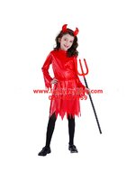 ชุดแฟนซีฮาโลวีน ชุดปีศาจเดวิลสุดสวย Pretty Devil Costume แฟนซีเด็ก สำหรับวันฮาโลวีน มีขนาด S 105-120, M 120-130, L 130-140 (ไม่รวมกางเกงสีดำ)