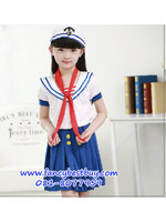ชุดแฟนซีอาชีพ ชุดทหารเรือเด็กหญิง แบบที่ 1 มี ขนาด M, L