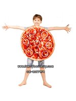 ชุดแฟนซีพิซซ่า 2 ด้าน หน้าและหลัง ชุดแฟนซีอาหาร Pizza Costume เป็นชุดแฟนซีเด็กหรือชุดมาสคอต สำหรับเด็กและผู้ใหญ่ กว้าง 73 ซม สูง 68 ซม
