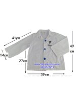 เสื้อกาวคุณหมอ สำหรับแต่งเป็นชุดแฟนซีคุณหมอ สีขาว ใช้ได้ทั้งเด็กชายและเด็กหญิง ขนาดฟรีไซด์สำหรับเด็ก 90-125 ซม. อายุ 3-7 ขวบ