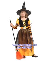ชุดฮาโลวีนเด็ก ชุดแม่มด สำหรับงานแฟนซี วันฮาโลวีน มีขนาด M, L