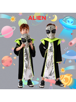 ชุดมนุษย์ต่างดาว ALIEN ชุดแฟนซีเด็ก มีขนาด L 125-135, XL 135-145 (รวมหน้ากาก)