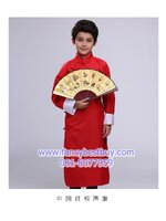 ชุดประจำชาติจีน ชุดเจ้าพ่อเซียงไฮ้ สำหรับ เด็กชาย สีแดง มี ขนาด 120