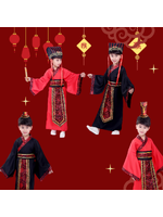 ชุดฮ่องเต้ ชุดประจำชาติจีน สำหรับ ชุดแฟนซีเด็กชาย สีแดง หรือ สีแดง (รวมมงกุฎหรือที่ประดับหัว) มี ขนาด 120, 130, 140, 150 (ขนาดสอบถาม)