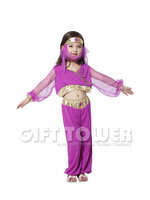 ชุดเจ้าหญิงอาหรับสำหรับเต้นอาหรับ ขนาด L (เกรด บี ส่วนสีทองสีซีด กรุณาดูรุปประกอบ ไม่รับเปลี่ยนและคืน)