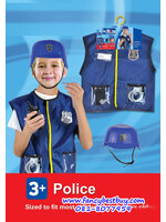 ชุดแฟนซีตำรวจหน่วยพิเศษ FBI (เสื้อแจ๊คเก็ต+หมวก+วิทยุสื่อสาร+ที่ล๊อคข้อมือ+นกหวีด) ขนาดฟรีไซด์สำหรับเด็ก 100-130 ซม. สำเนา