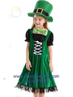 ชุดประจำชาติไอซ์แลนด์ สาวน้อยไอริช ชุดแฟนซีนานาชาติของไอซ์แลนด์ สีเขียว XS(100-110), S(110-125), M(125-140), L(140-155) รวมหมวก