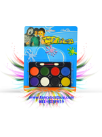 สีแต่งหน้าประกอบชุดแฟนซี แบบ 8 สี เหลือง, นำ้เงิน, ดำ, แดง, ขาว, เขียว, ม่วง, ส้ม (ขายคู่กับชุดแฟนซี)