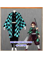 Tanjiro Kamado ชุดคอสเพลย์ ชุดกิโมโน การ์ตูนอนิเมะ Demon Slayer มีขนาด 120, 130, 140, 150