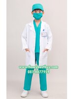 ชุดคุณหมอ ชุดหมอผ่าตัด Doctor ใช้ได้ทั้งเด็กชายและเด็กหญิง มีขนาด 110, 130, 140, 150