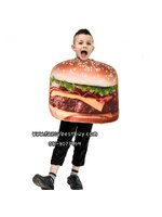 ชุดแฟนซีอาหาร ชุดแฮมเบอร์เกอร์ ชุดแฟนซีเด็ก Hamburger Costume เป็นชุดแฟนซีเด็กหรือชุดมาสคอต สำหรับการแสดง ใช้ได้ทั้งเด็กชายหญิง สำหรับเด็ก 110-140 ซม.