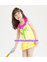 ชุดว่ายน้ำเด็กหญิง ลายต้นไม้ แบบชิ้นเดียว มีขนาด S