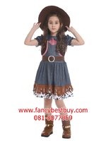 ชุดคาวบอยเด็กหญิง ชุดแฟนซีเด็ก ชุดตำรวจหญิง ขนาด M, L, XL