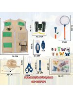 ชุดส่องสัตว์ นักส่องนก นักส่องแมลง นักสำรวจสัตว์ Insect Explorer, Safari Kid ชุดแฟนซีอาชีพ ใส่ได้ทั้งเด็กชายหญิง (เสื้อ+หมวก+อุปกรณ์ 6 ชิ้น ) ฟรีไซด์ สำหรับเด็ก 90-130 ซม. อายุ 3-7 ขวบ