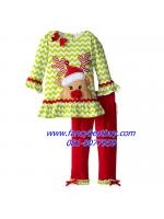 ชุดคริสมาสเด็กหญิง เสื้อลาย เรนเดียร์ +กางเกง Christmas Costume สำหรับ เทศกาลวันคริสมาส มีขนาด 110