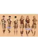 ชุดแฟนซีผู้ชายและผุ้หญิง ชุดมนุษย์หิน ชุดมนุษย์ยุคหิน Primitive Man ขนาดฟรีไซด์