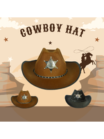 หมวกคาวบอย Cowboy & Cowgirl Hat สำหรับประกอบคาวบอย สีน้ำตาลและสีดำ