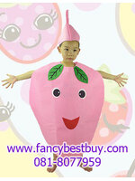 ชุดพีชสำหรับใส่เป็นชุดแฟนซีผลไม้สำหรับเด็ก Peach Costume ขนาดฟรีไซด์ ชุดยาว 77 ซม.