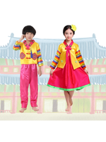 ชุดประจำชาติเกาหลี ชุดคู่เด็กชายและเด็กหญิง มี ขนาด 100, 110, 120, 130, 140
