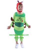 ชุดหนอนผีเสื้อ Caterpillar Costume ชุดแฟนซีแมลงสัตว์เด็ก ชุดมาสแมลง ใช้ได้ทั้งเด็กชายหญิง รวมชุดบอดี้สูทสีเขียวด้านใน มี ขนาด L(125-140), XL(140-150)